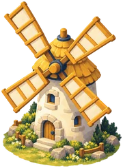 The same windmill, restored